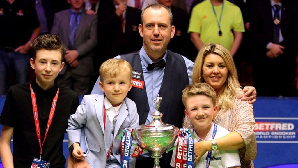 Mark Williams and family celebrate