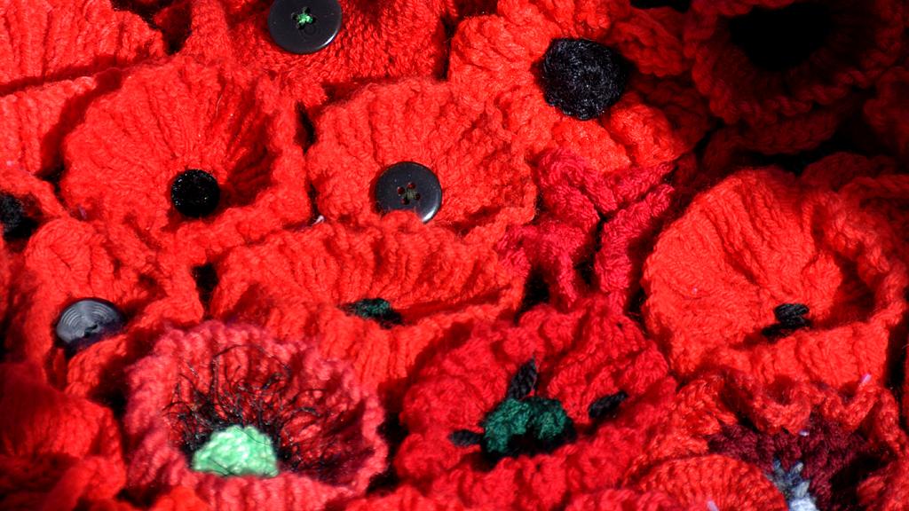 Chelsea Flower Show 2016: '5000 poppies' crochet display at the barracks