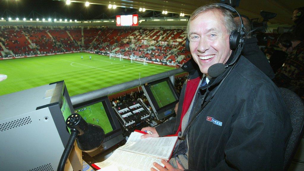 Football commentator Martin Tyler pictured at a match