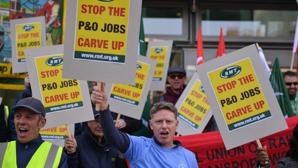 P&O Ferries protestors