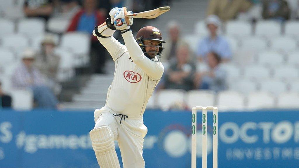 Kumar Sangakkara hit his only century at Edgbaston in his short stay with Warwickshire, against Durham, in 2007