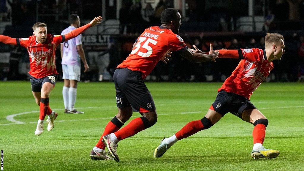 Luton's summer signing from Barnsley Cauley Woodrow had not found the net in over a year