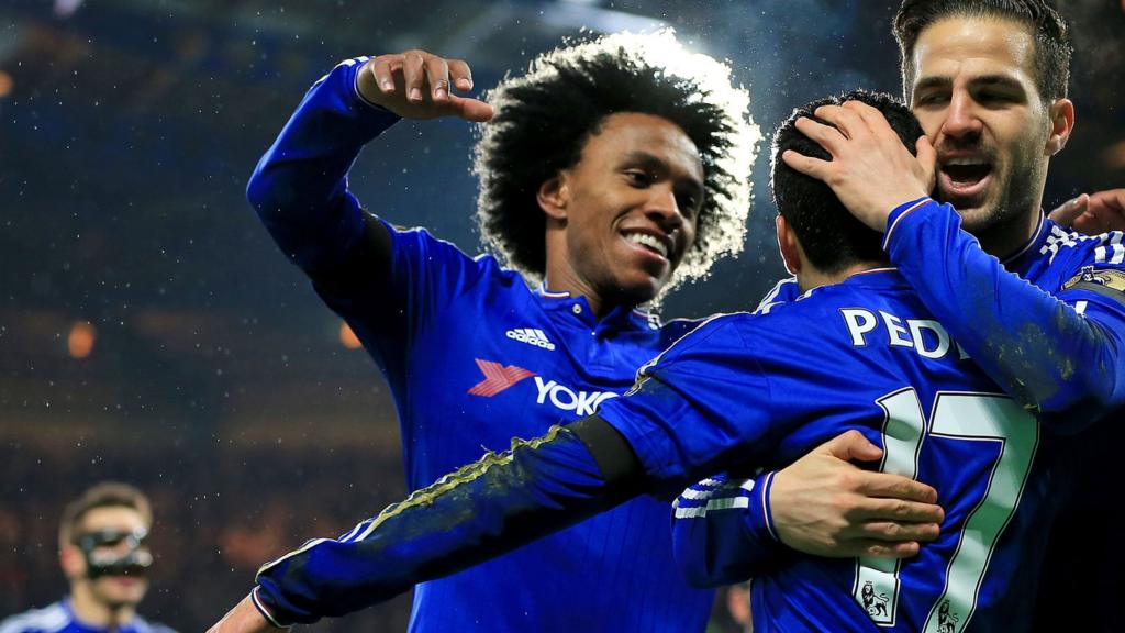 Willian of Chelsea celebrates