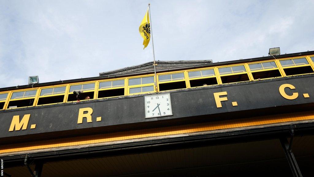 The iconic main stand at The Greenyards