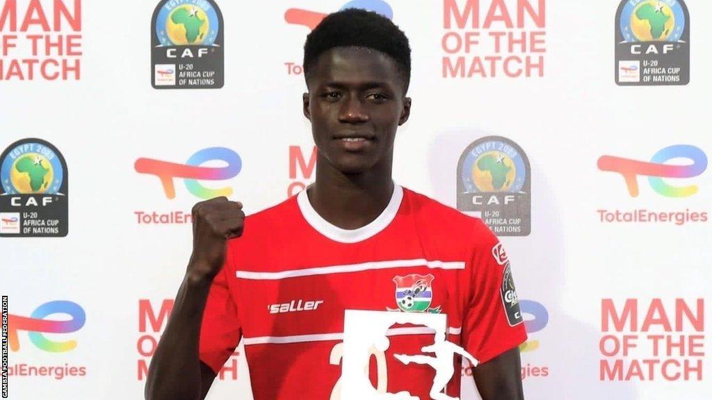 Gambia U20 striker Adama Bojang