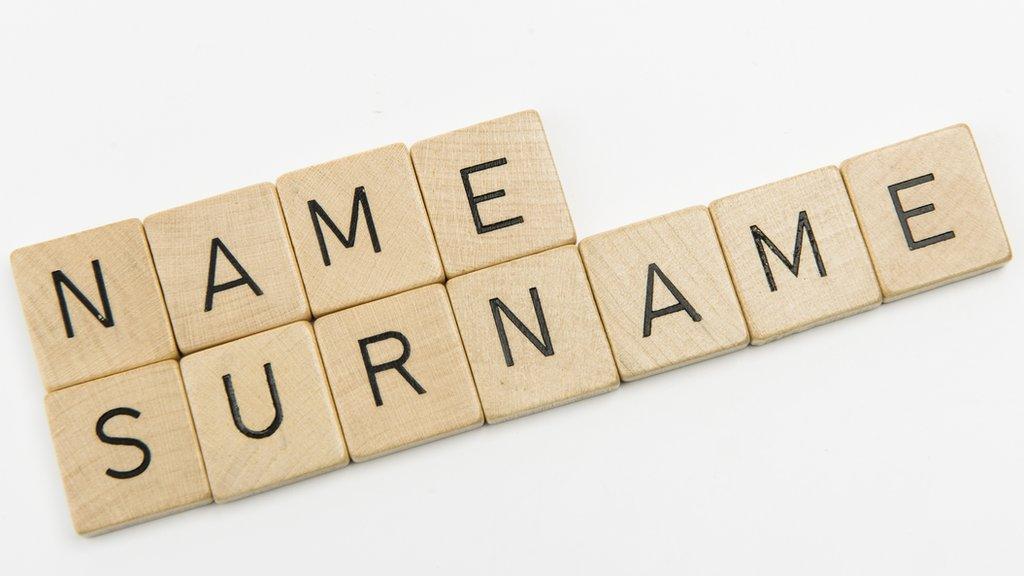 Name and surname tiles