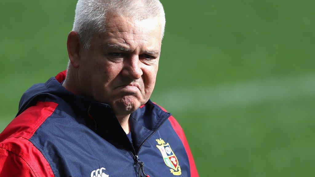 Warren Gatland coaching the British and Irish Lions in New Zealand