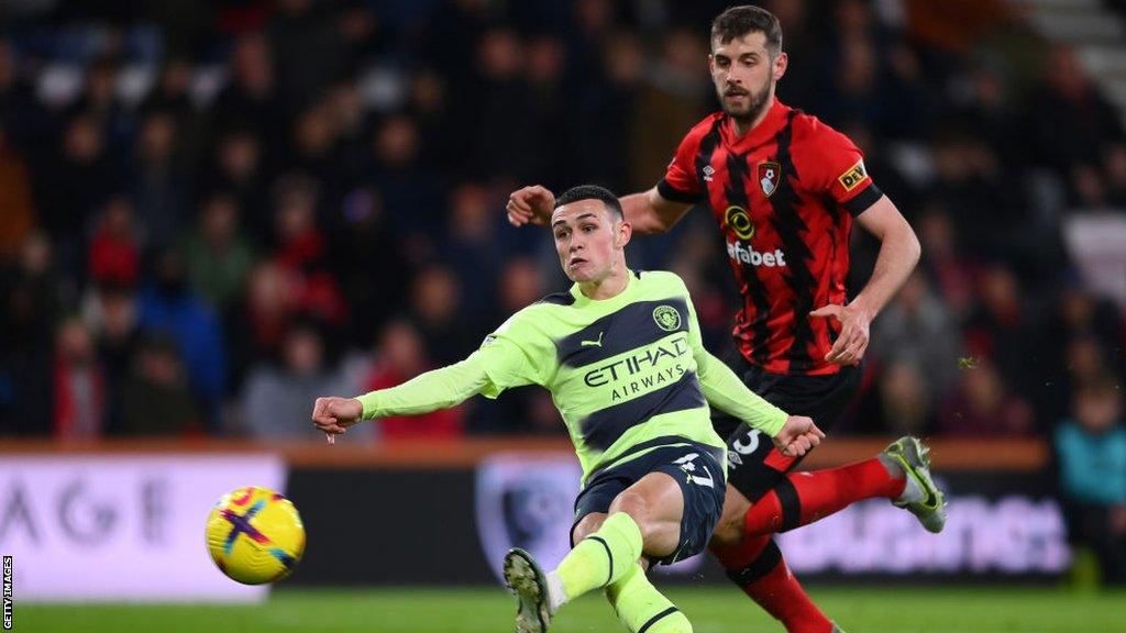 Phil Foden scores against Bournemouth