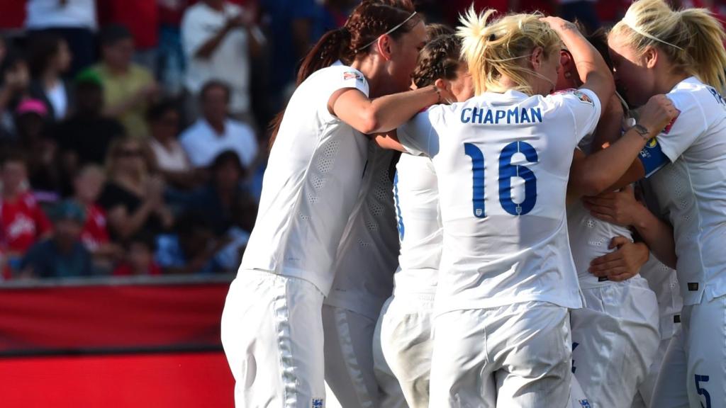 England players celebrate