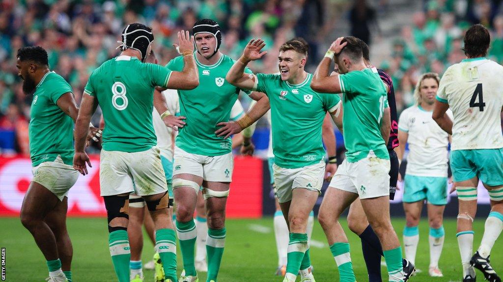 Ireland celebrate against South Africa