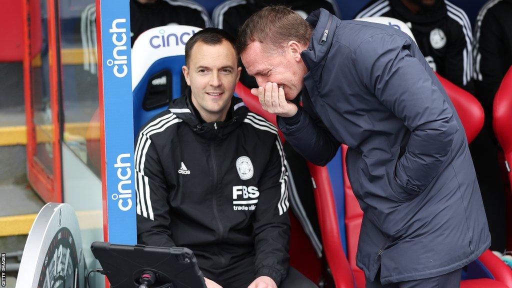 Chris Davies (L) was Brendan Rodgers' right-hand man at Leicester City, Liverpool and Celtic