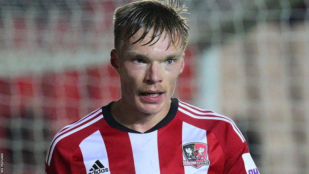 Ilmari Niskanen in action for Exeter City