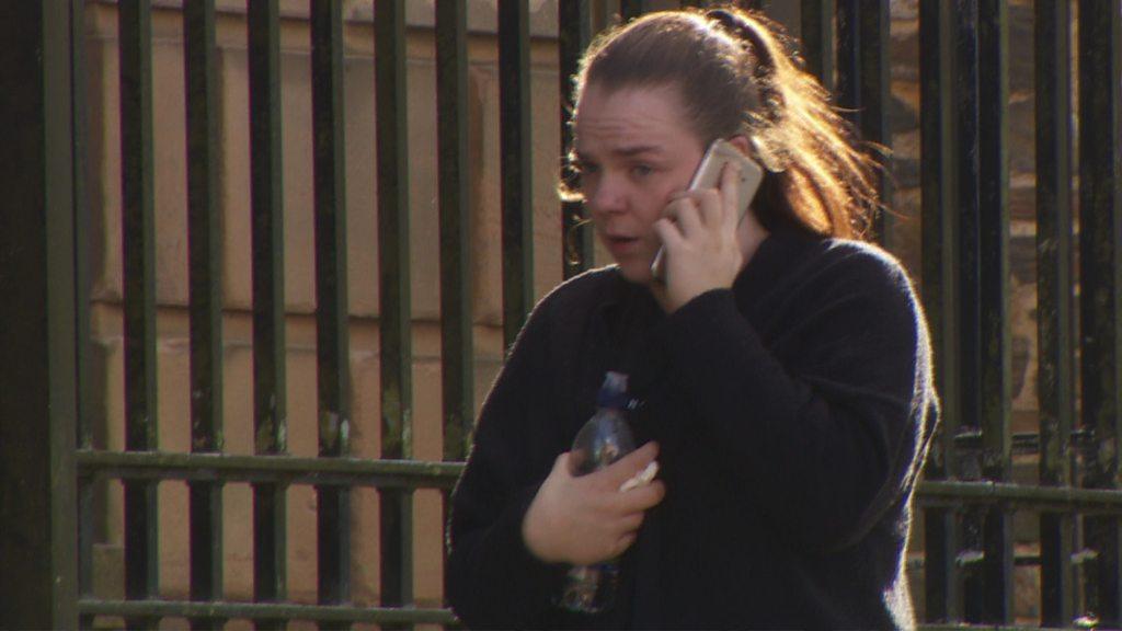 The mother of Kayden McGuinness speaks outside court after Liam Whoriskey is found guilty of manslaughter.