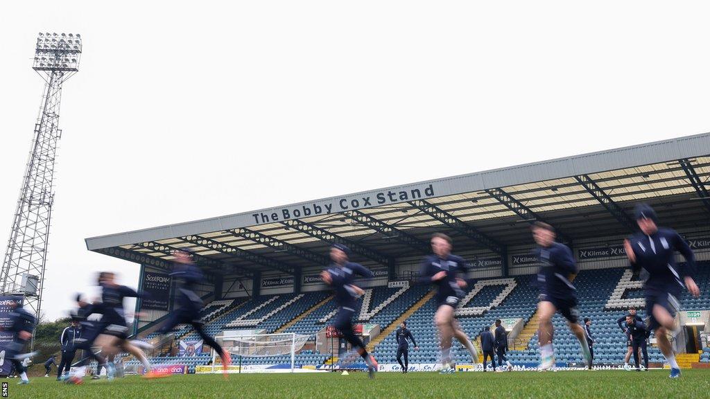 General view of Dundee training at Dens