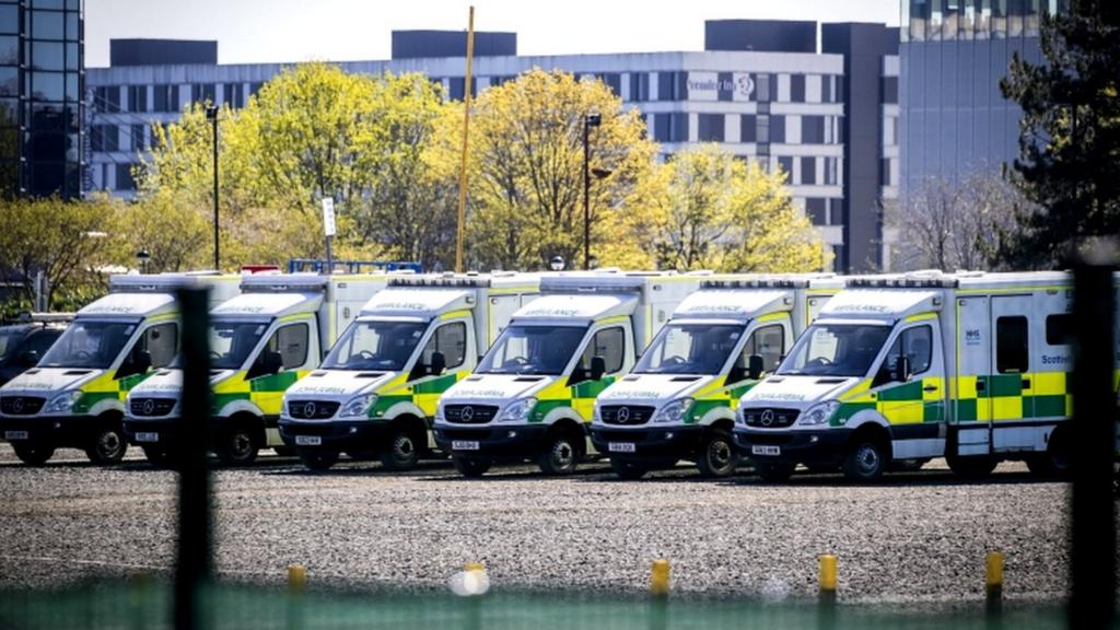 Ambulances at NHS Louisa Jordan