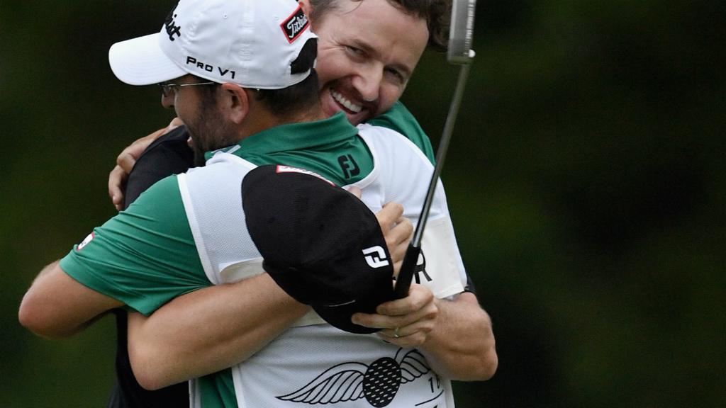 Jimmy Walker celebrates