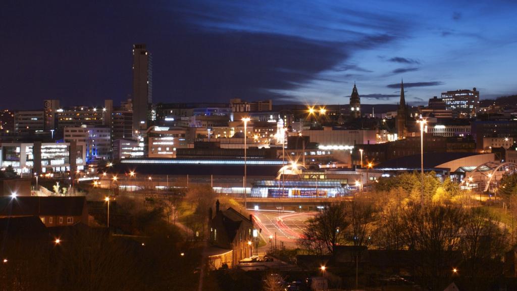 Sheffield night skyline