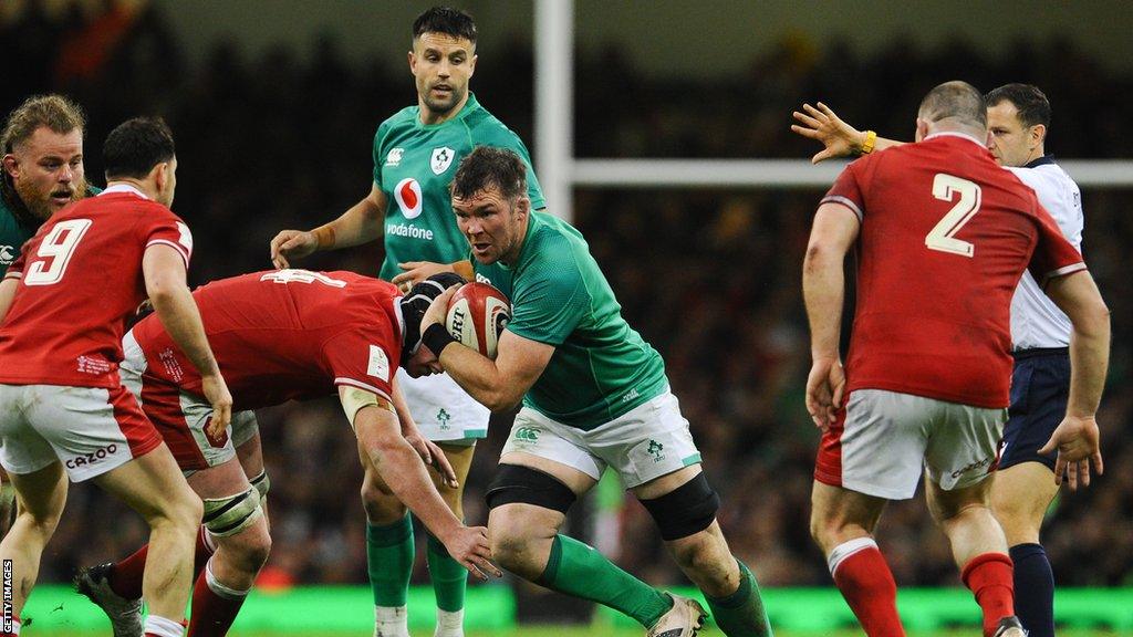 Peter O'Mahony in action against Wales in 2023