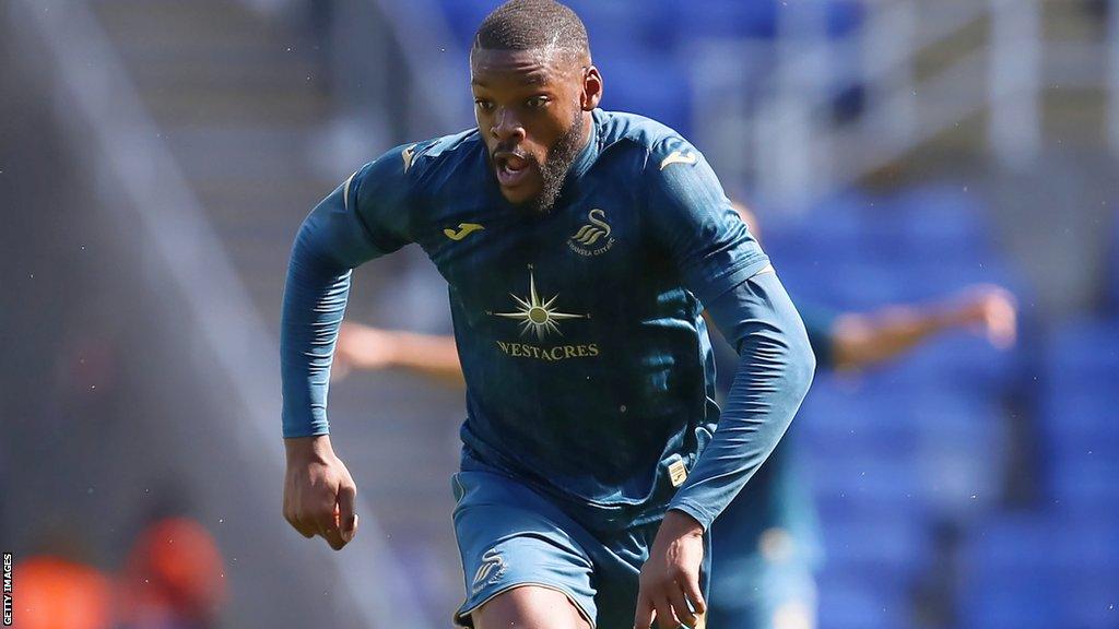 Olivier Ntcham in action for Swansea during pre-season