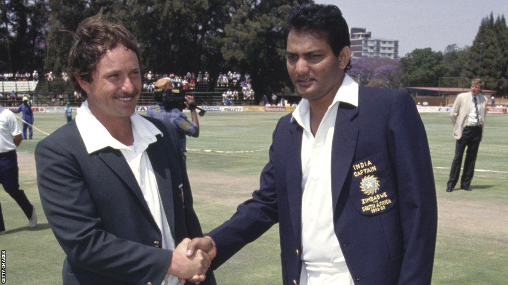 Dave Houghton (left) and Mohammed Azharuddin