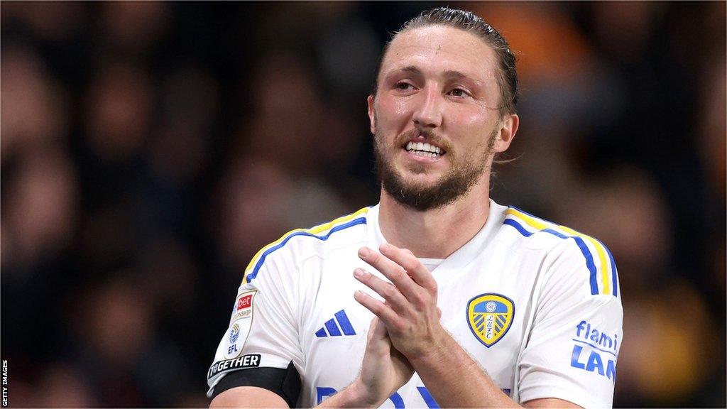 Luke Ayling claps the Leeds fans