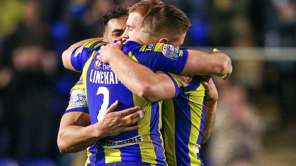 Warrington winger Tom Lineham scored his side's late winning try