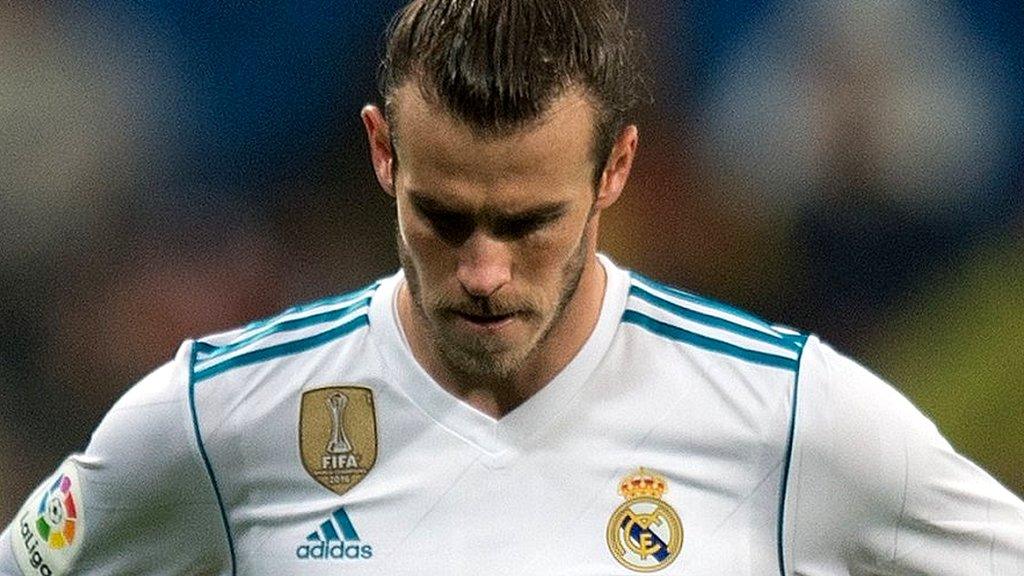 Gareth Bale of Real Madrid looks glum