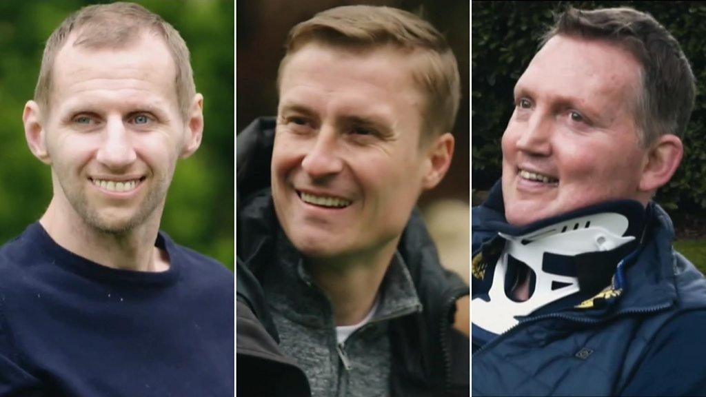 Rob Burrow, Stephen Darby and Doddie Weir