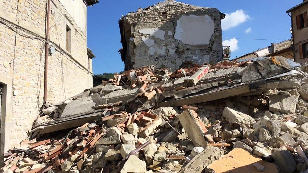 Earthquake damage in Arquata del Tronto