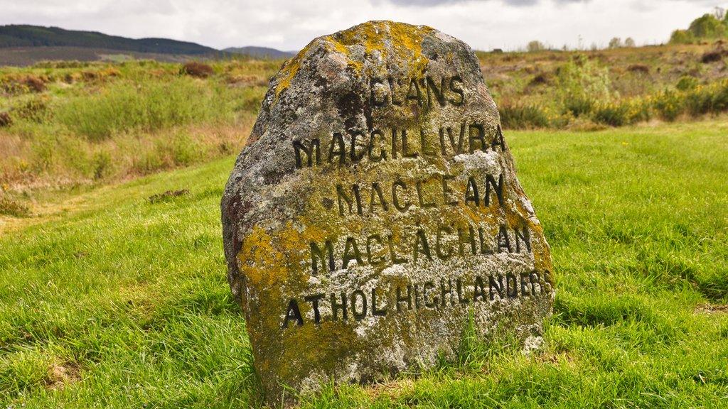 Grave marker at Culloden