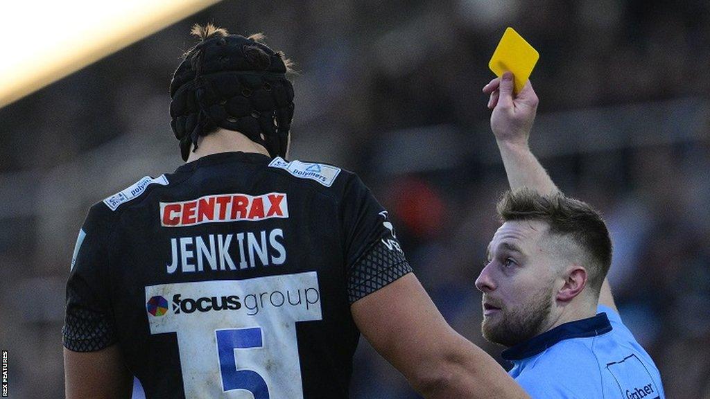 Dafydd Jenkins is yellow carded