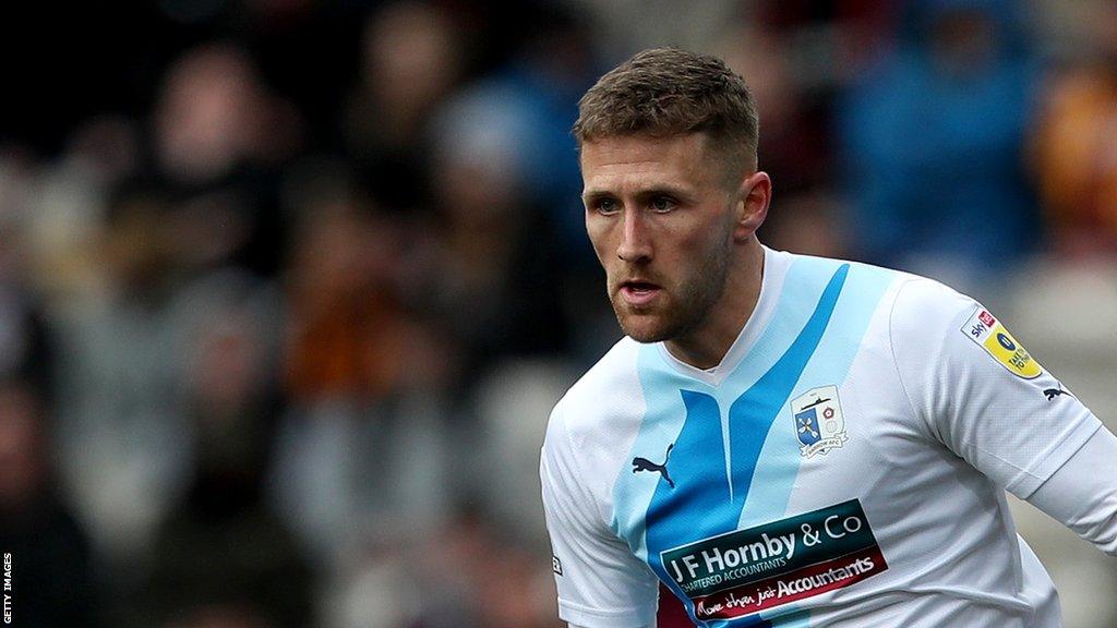 Patrick Brough in action for Barrow