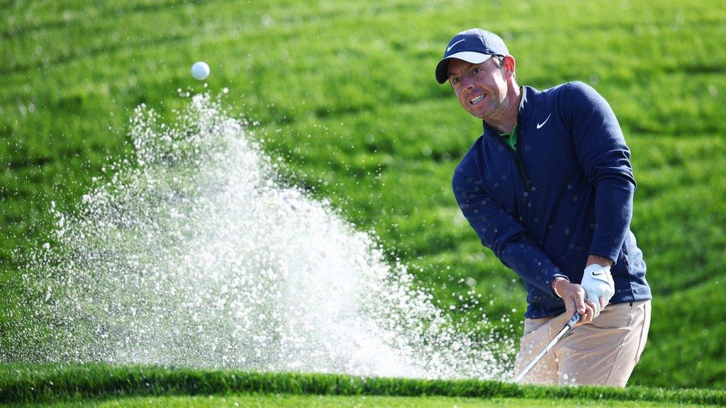 Rory McIlroy during a practice session at TPC Sawgrass before the 2024 Players Championship