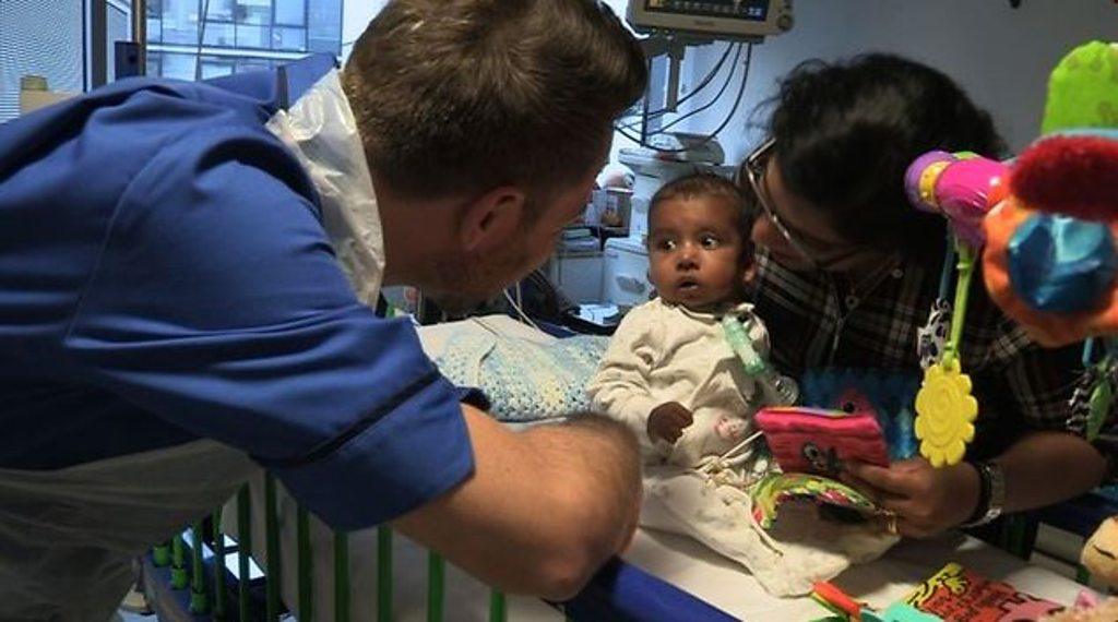 Nurse with patient at Great Ormond Street