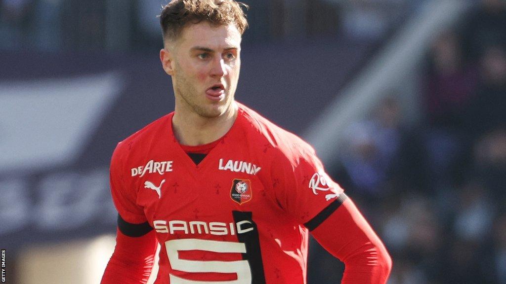 Joe Rodon in action for Rennes