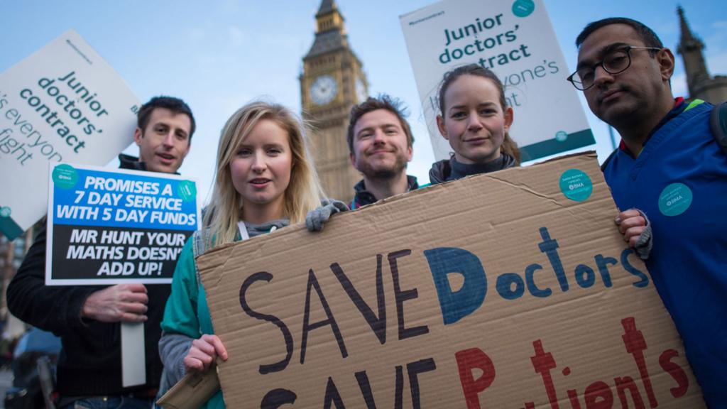 Doctors' protest in London