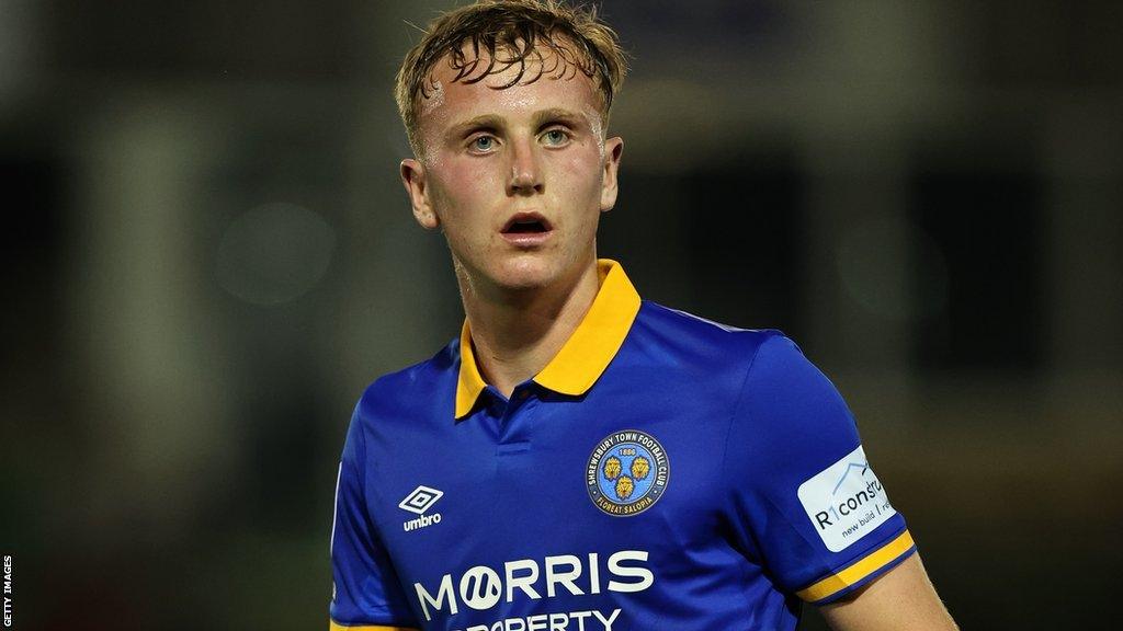 Ryan Finnigan in action for Shrewsbury