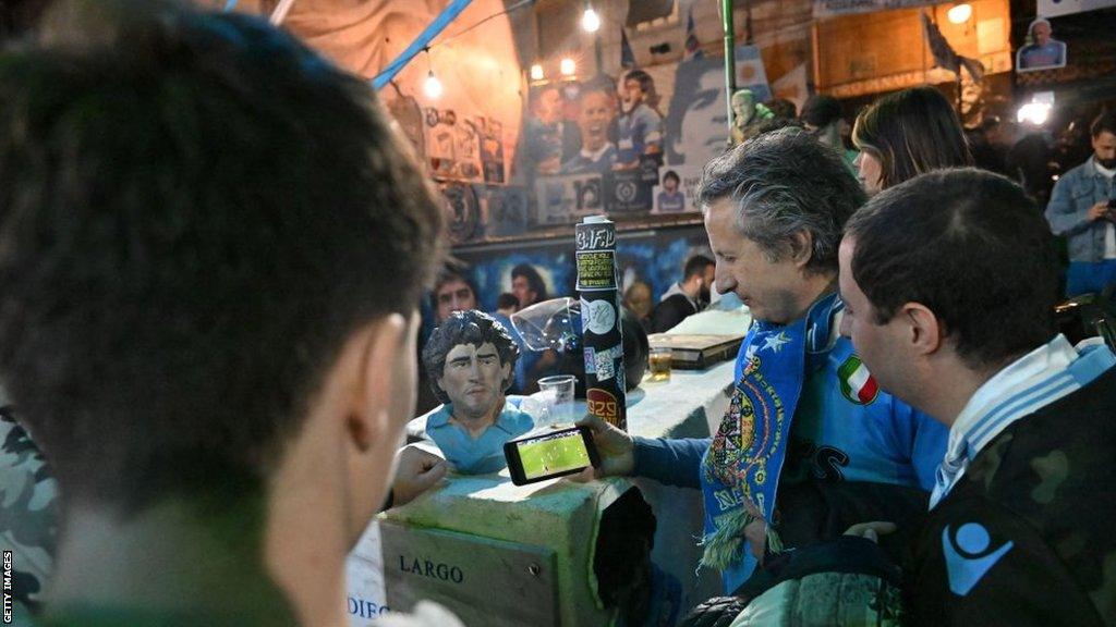 Fans in Naples hopefully awaited news of a Lazio slip-up to clinch the title for Napoli but it was not forthcoming