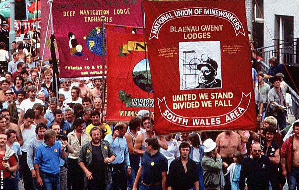 COALMINERS STRIKE IN PONTYPRIDD, SOUTH WALES, BRITAIN - 1984