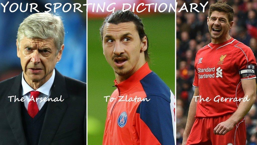 Sporting dictionary