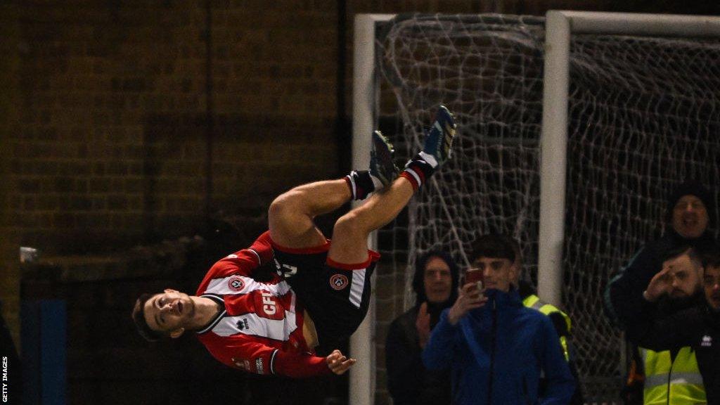 James McAtee celebrates coring for Sheffield United