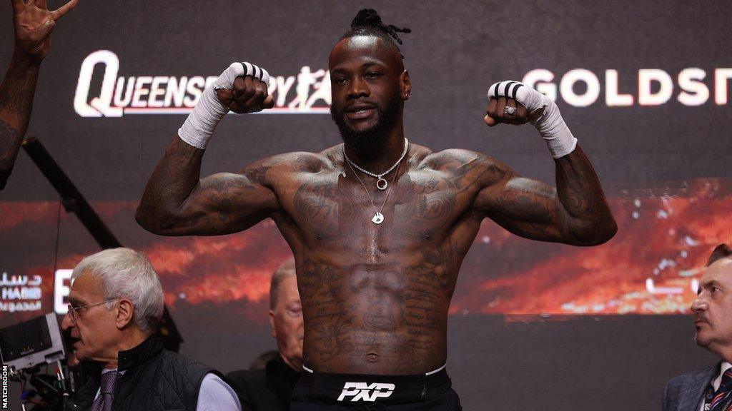 Deontay Wilder weighs in