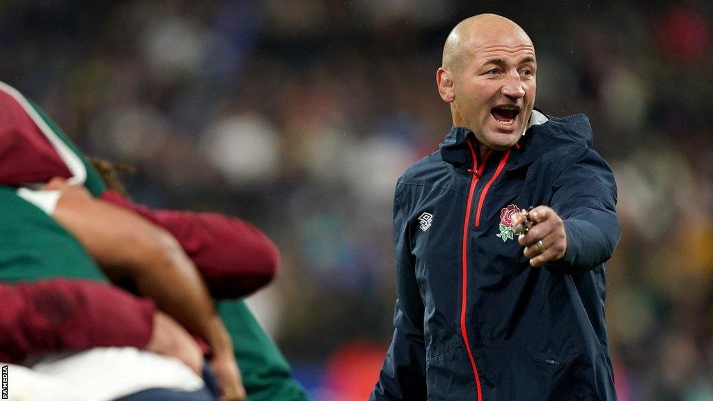 Steve Borthwick during an England warm-up