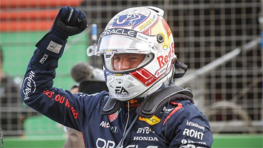 Max Verstappen celebrates