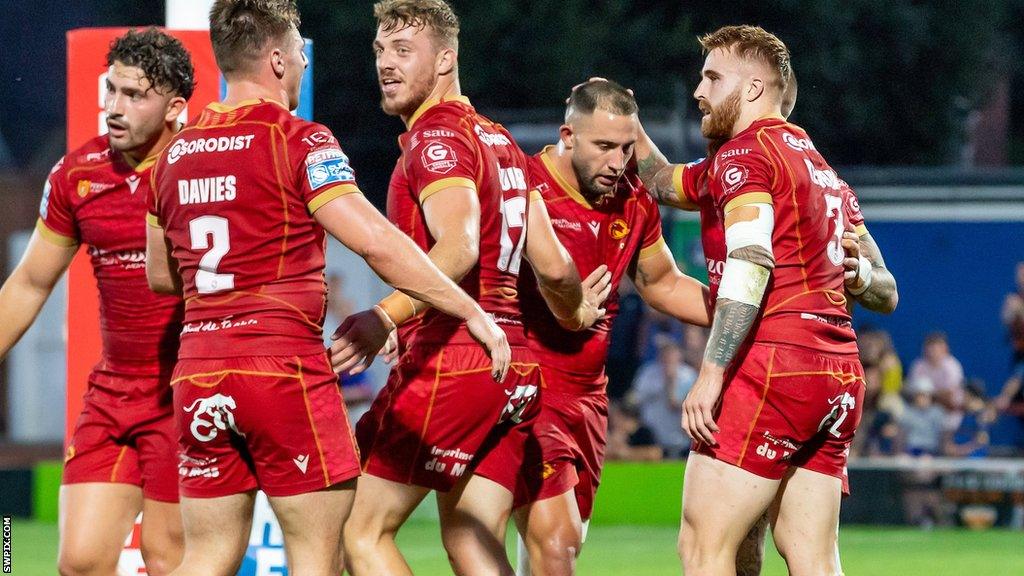 Catalans celebrate a score