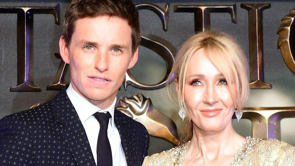 Eddie Redmayne and JK Rowling