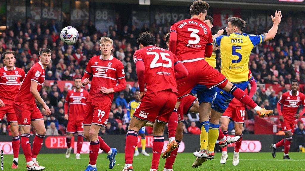 Stoke City score against Middlesbrough