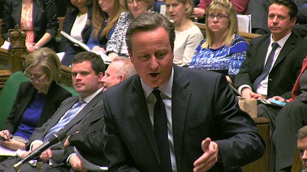 David Cameron in the House of Commons