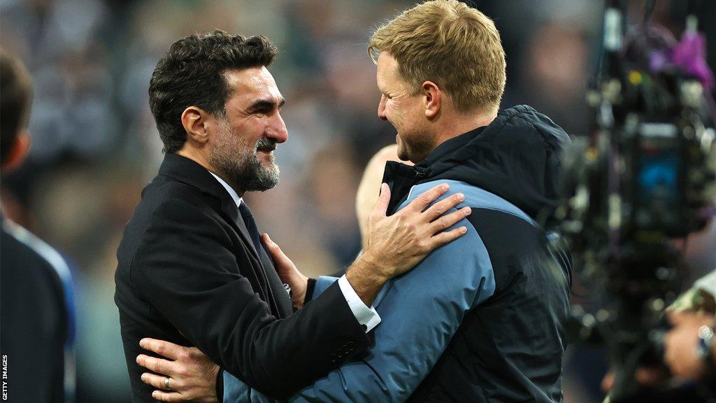 Newcastle chairman Yasir Al-Rumayyan and manager Eddie Howe