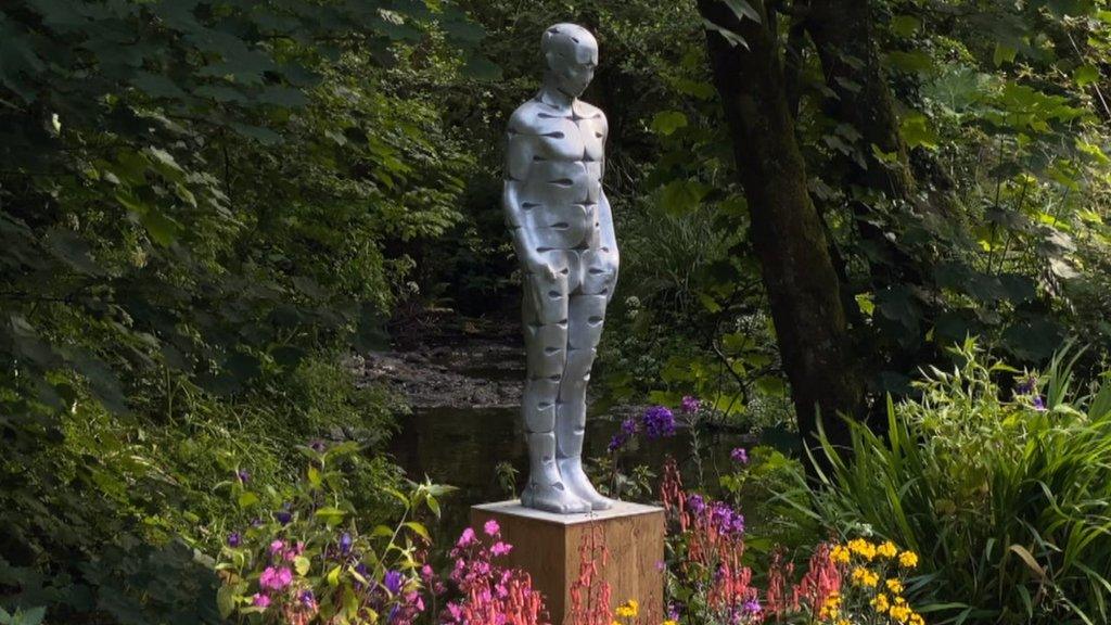 A statue in the In Harmony exhibition at Broomhill Estate, Devon